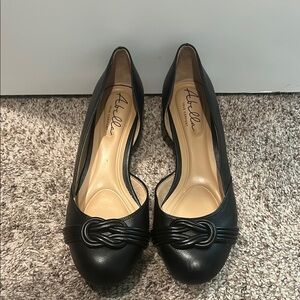Aetrex Black Leather Heels